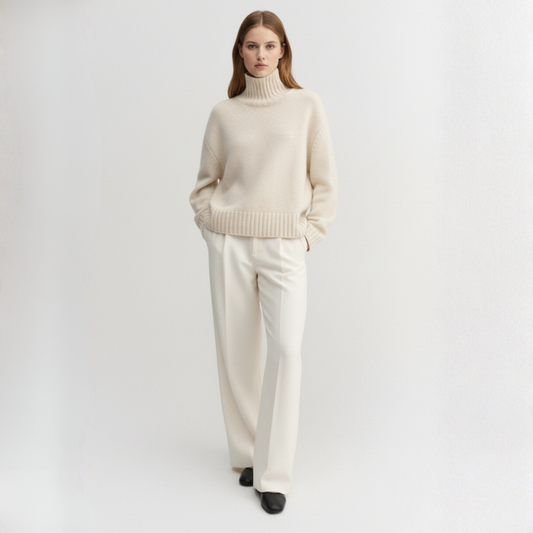 Karla – Minimalistyczny Sweter z Golfem